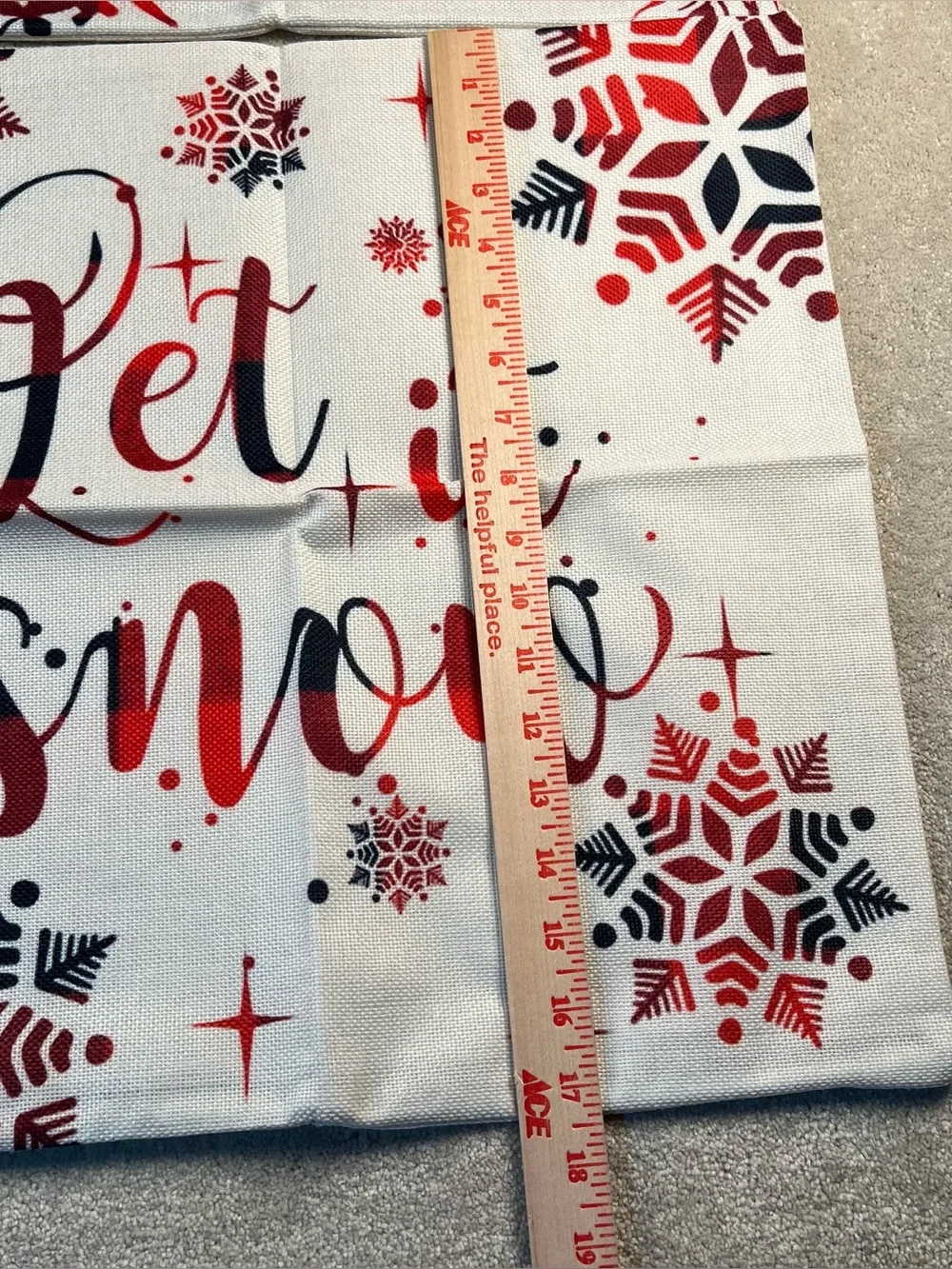 Christmas Pillow Covers Red Black Woven Set of 4
